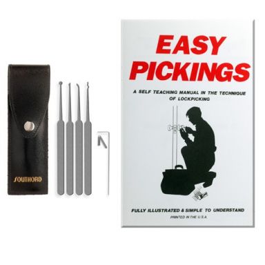 5 pc Lock Pick Set - How-to Booklet